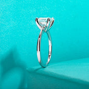 3 CT D Color Asscher Cut Moissanite Engagement Wedding Ring.