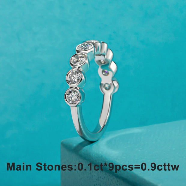 3mm Round Cut D Color Moissanite Eternity Band