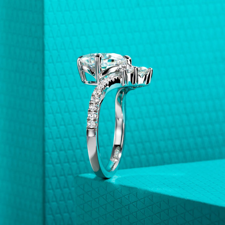 3 CT Oval Cut Moissanite Engagement Ring