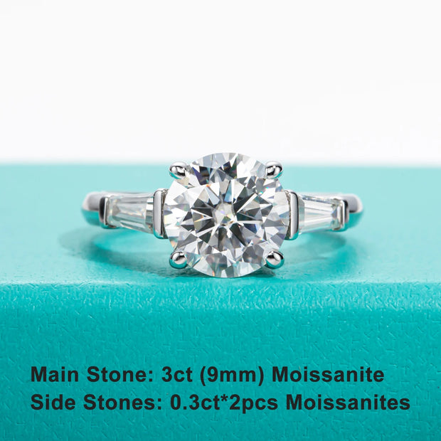 GK Moissanite 3ct Moissanite Engagement Ring.