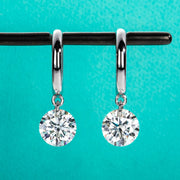 4cttw Moissanite Hoop Women's Earrings.