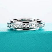 GK Moissanites Moissanite Spinner Eternity Band Rings