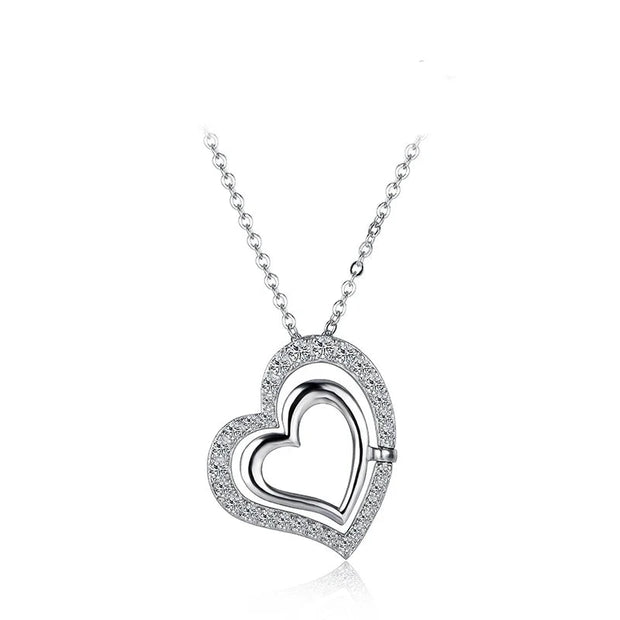 D Color VVS1 Clarity Heart Shaped Moissanite Necklace.