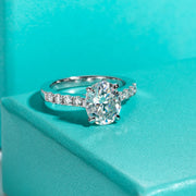 VVS1 D Color 3CT Oval Cut Moissanite Engagement Ring | S925.
