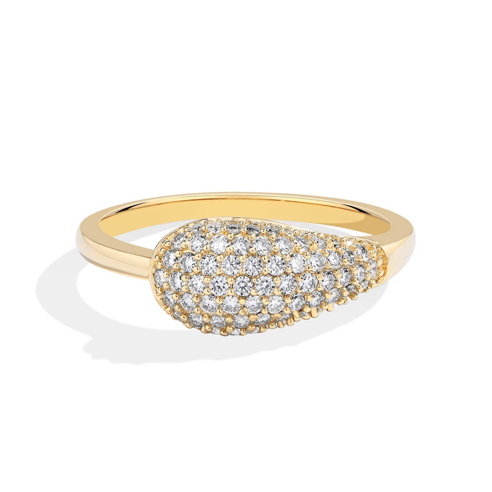 Pear-Shaped Multi-Stone Moissanite Engagement Ring