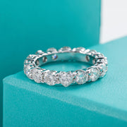 GK Moissanites 4mm D Color Heart Moissanite Wedding Band Ring
