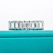 GK Moissanites 3*5mm 8.1cttw Emerald Moissanite Eternity Ring