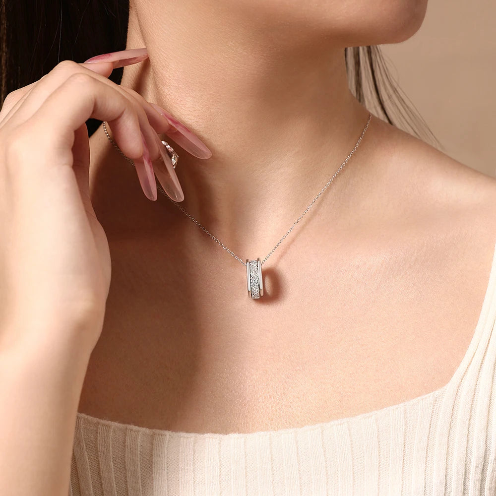 Three Circles Moissanite Necklace