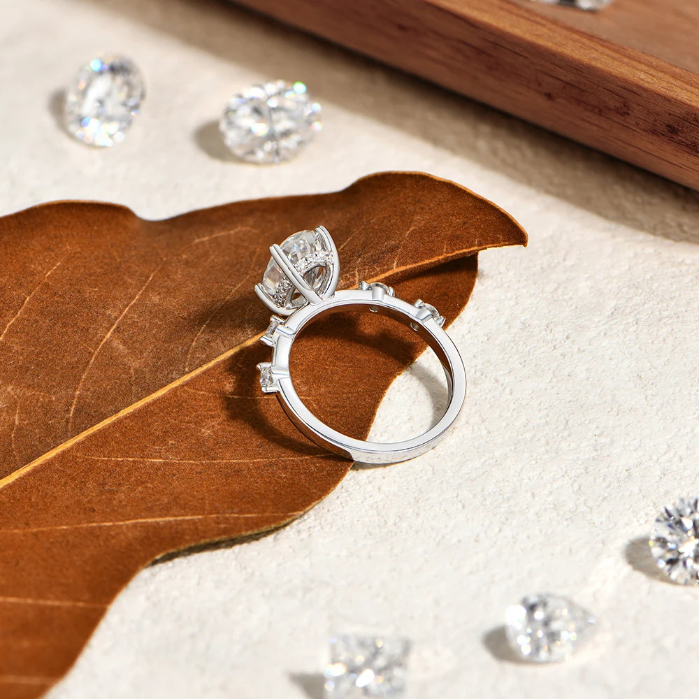 3 CT Oval Cut Moissanite Ring