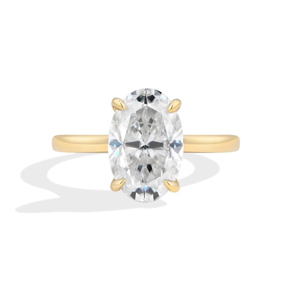 4.5 CT Oval Cut Moissanite Engagement Ring