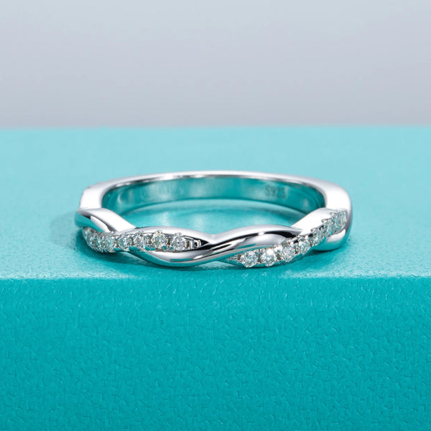 GK Moissanites 1.3mm D Color Moissanite Wedding Band