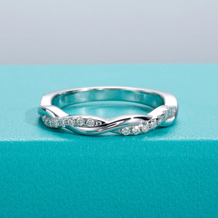 GK Moissanites 1.3mm D Color Moissanite Wedding Band