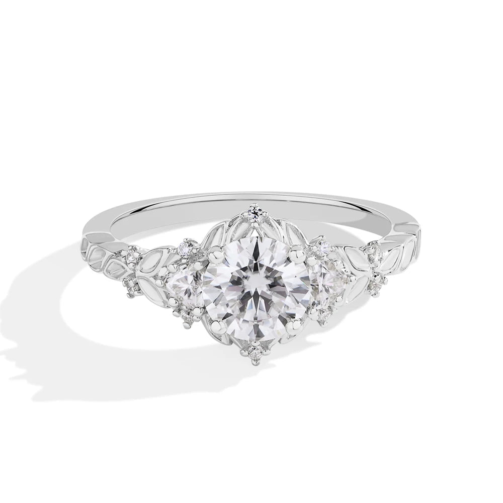 Four Leaf Clover Moissanite Ring
