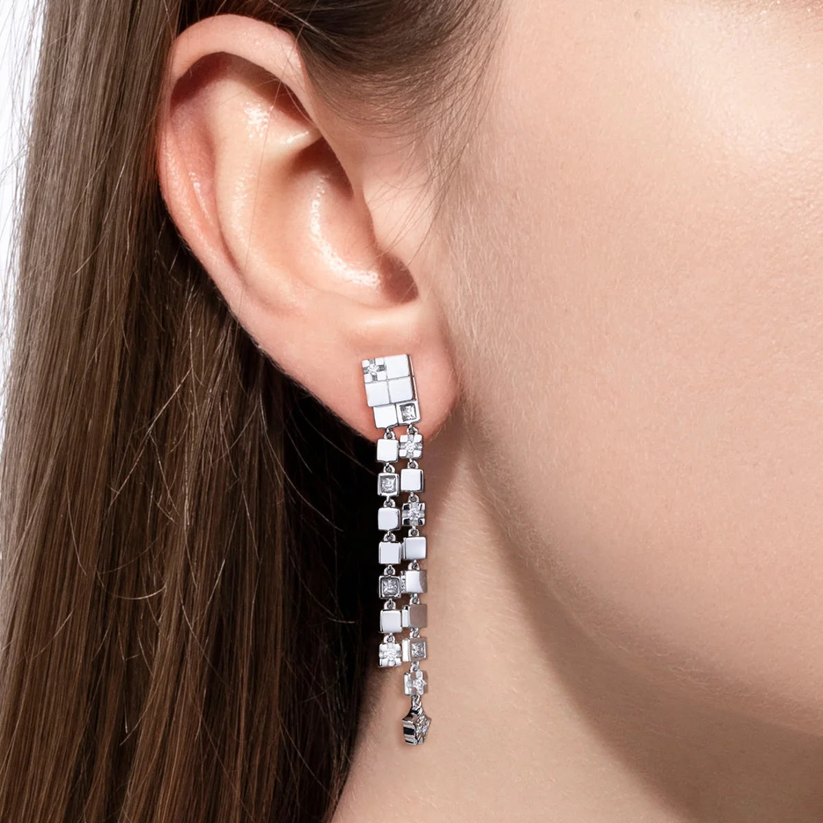 VVS1 Moissanite Multifunctional Drop Earrings