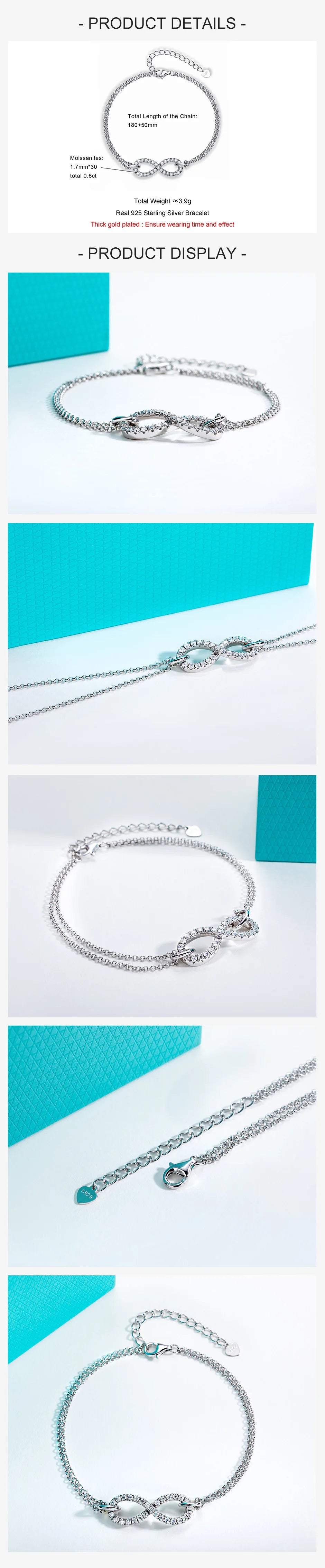 1.7MM Moissanite Bow-Knot Bracelet