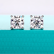 VVS1 D Color Cushion Cut Moissanite Earrings