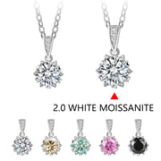 VVS1 D Color 1 Carat Brilliant Cut Pendant Necklace | S925.