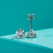 2cttw D Color Moissanite Diamond Stud Earrings.