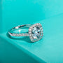 VV1 D Color 3 CT Round Cut Moissanite Halo Engagement Ring.