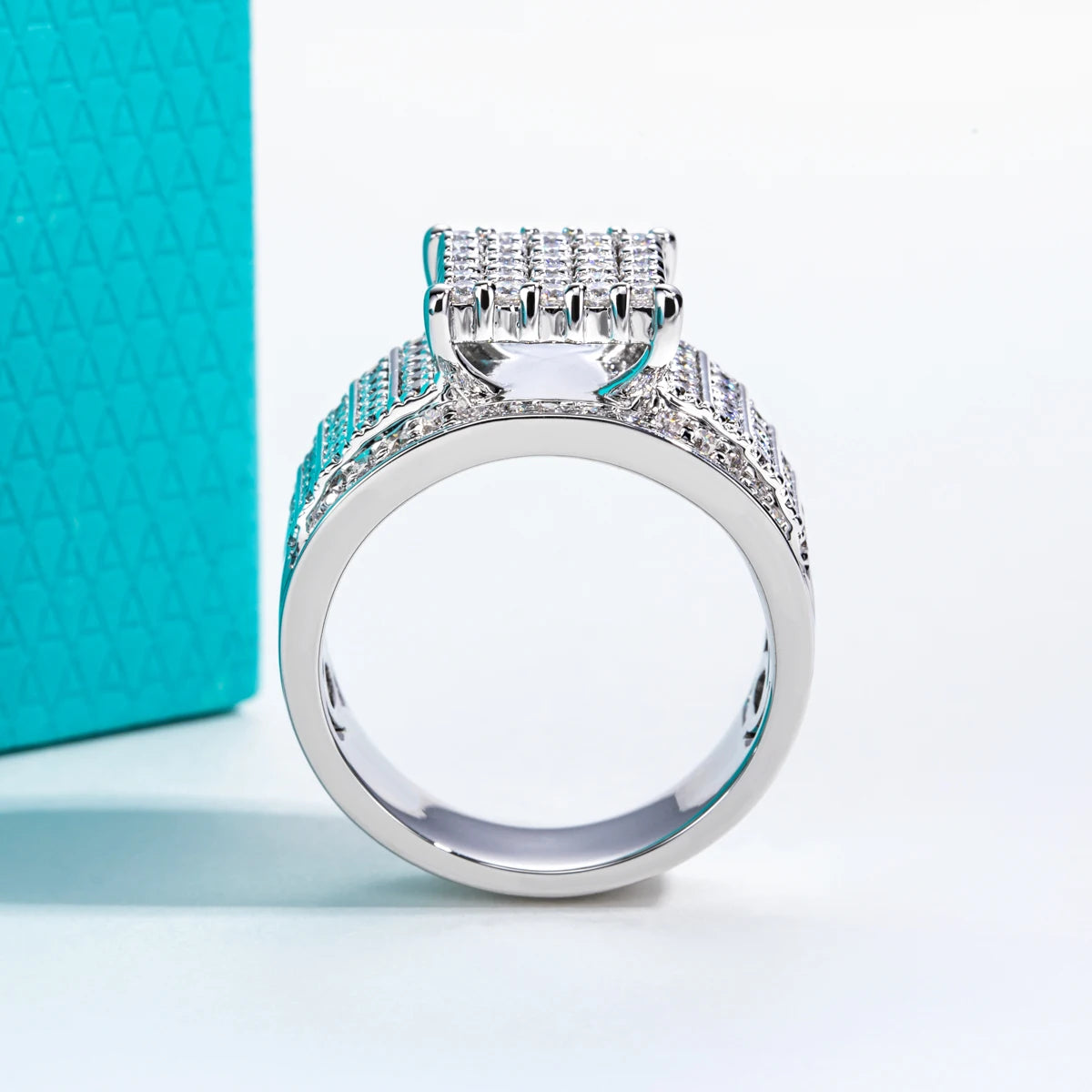 1.718 CTTW Moissanite Hip Hop Men's Ring