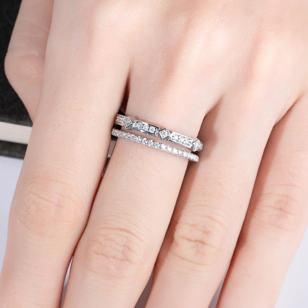 GK Moissanites D Color Moissanite Wedding Bands