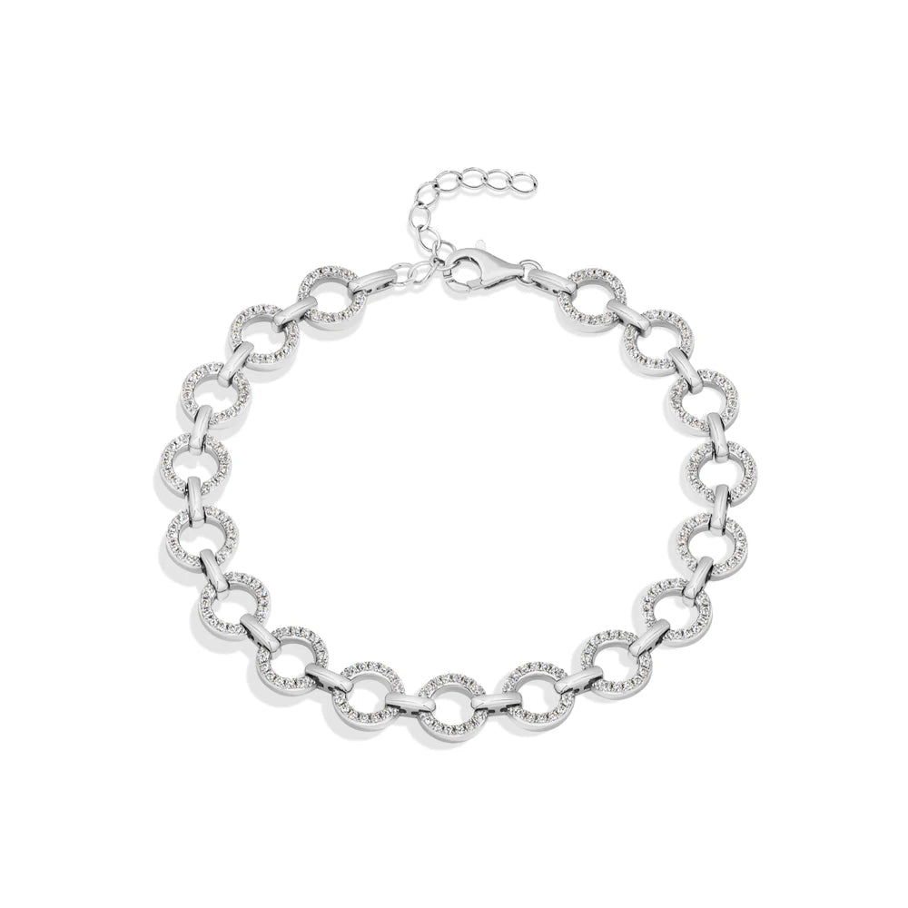 Moissanite Adjustable Punk Hoop Bracelet