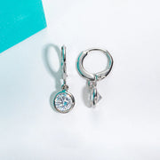 Moissanite Hoop Women's Earrings.