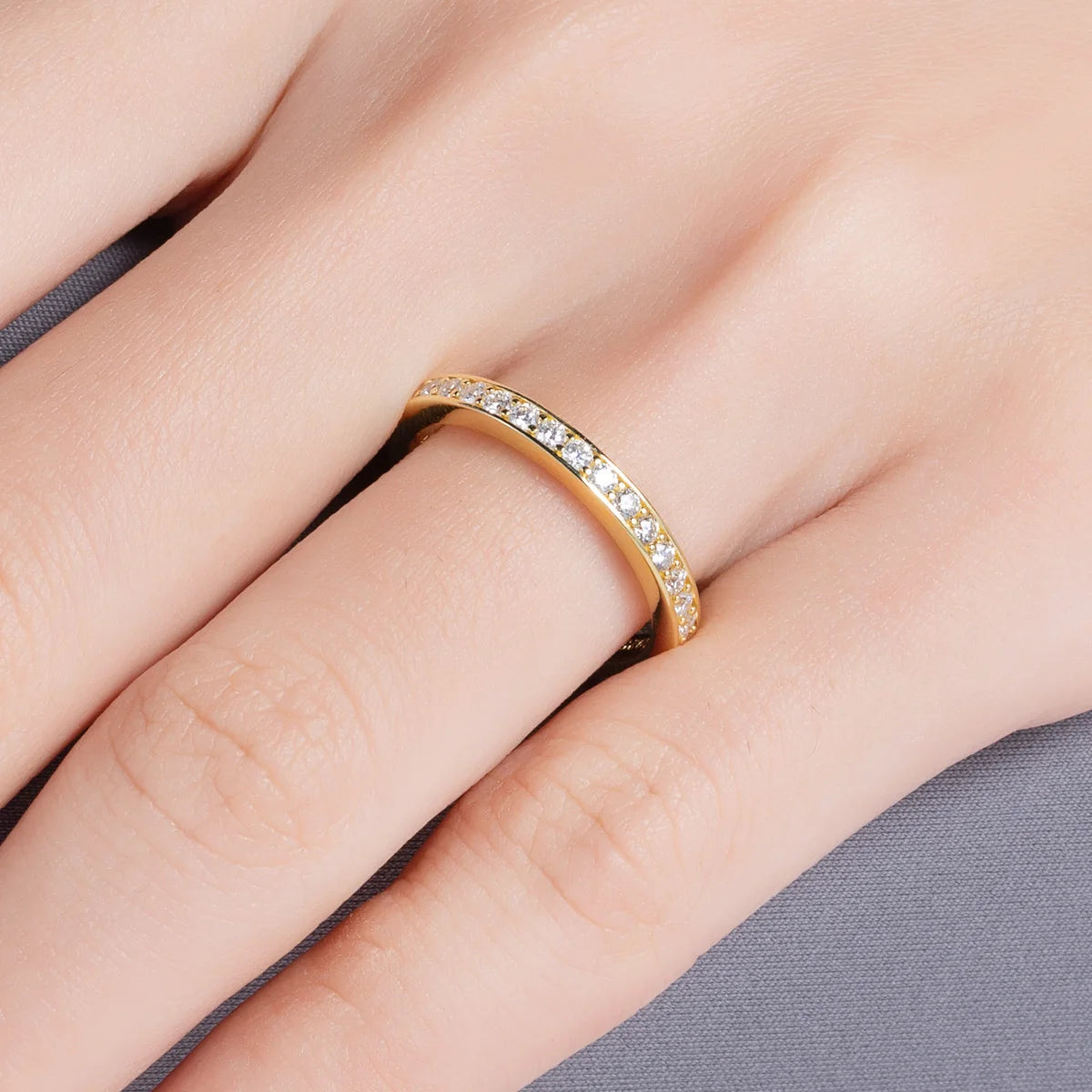 2 CT Round Cut Moissanite Engagement Bridal Ring Set