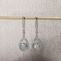 1 Carat Teardrop D Color Moissanite Drop Earrings - 925 Sterling Silver Hook Earrings for Women.