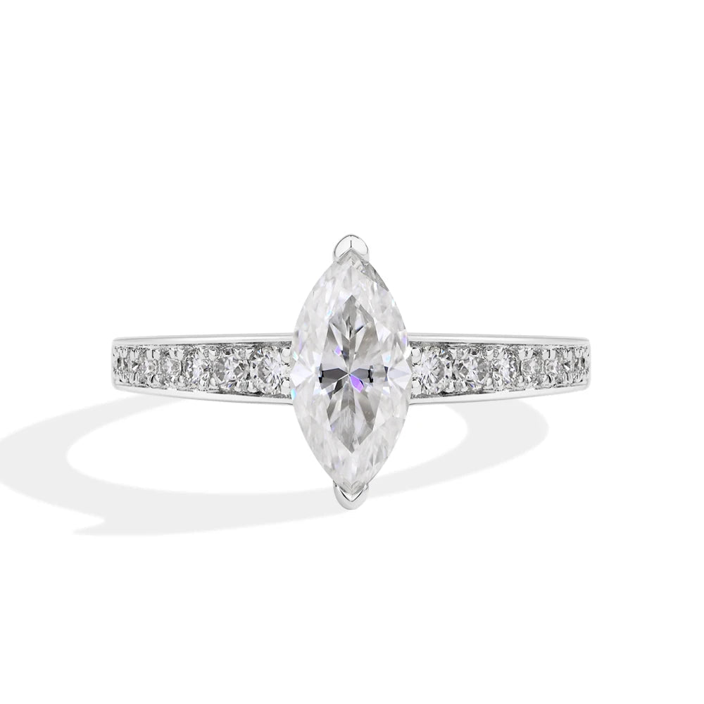 1 CT Marquise Cut Moissanite Engagment Ring