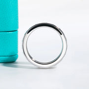 GK Moissanites 4mm Moissanite Wedding Band Ring S925 Sterling Silver Eternity Ring