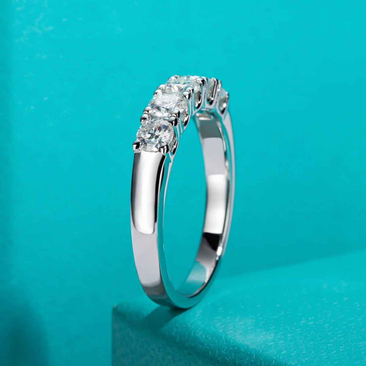 GK Moissanites 3mm 0.6cttw D Color Moissanite Wedding Band Ring