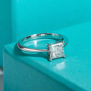 1.2CT Princess Cut D Color Moissanite Engagement Ring.