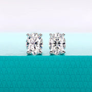 VVS1 D Color Oval Cut Moissanites Stud Earrings