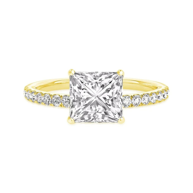 3CT VVS1 D Color Princess Cut Moissanite Engagement Ring | S925.