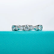GK Moissanites 3mm/4mm D Color Moissanite Eternity Band Rings