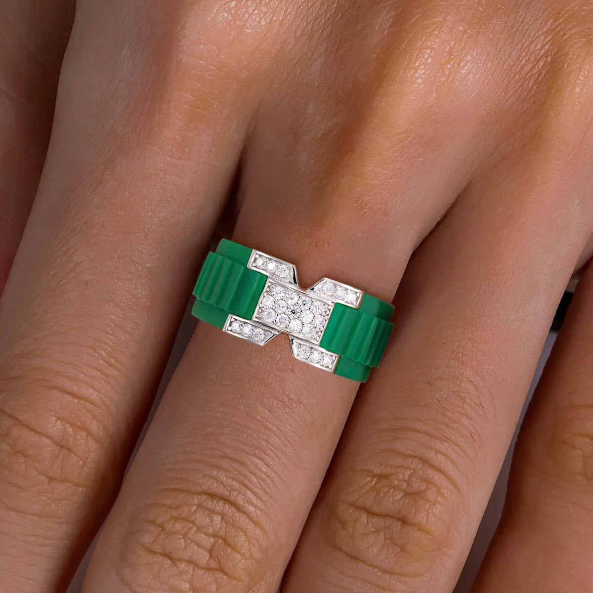 Moissanite Silicone Engagement Ring