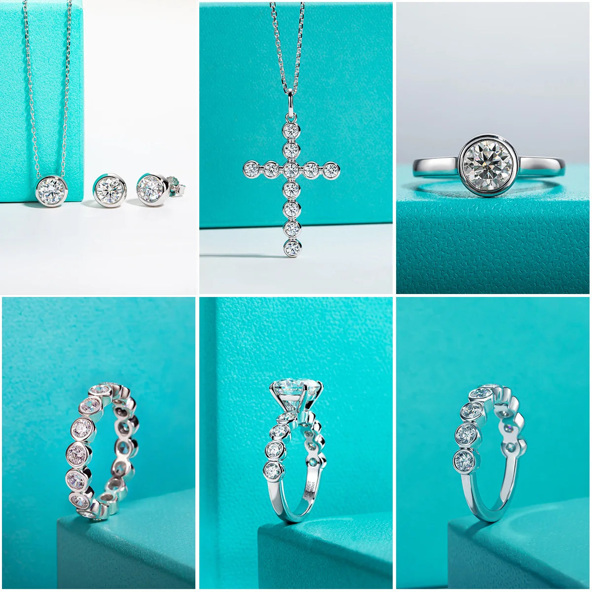 3 MM Round Cut Moissanite Eternity Band