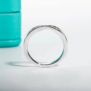 GK Moissanites Bow Tie D Color Moissanite Wedding Band Rings