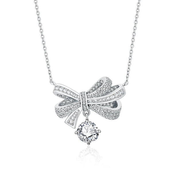 2.0CT VVS1 Brilliant Cut Butterfly Moissanite Necklace | S925.