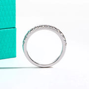 GK Moissanites 2.5mm 0.72cttw D Color Moissanite Half Band Ring