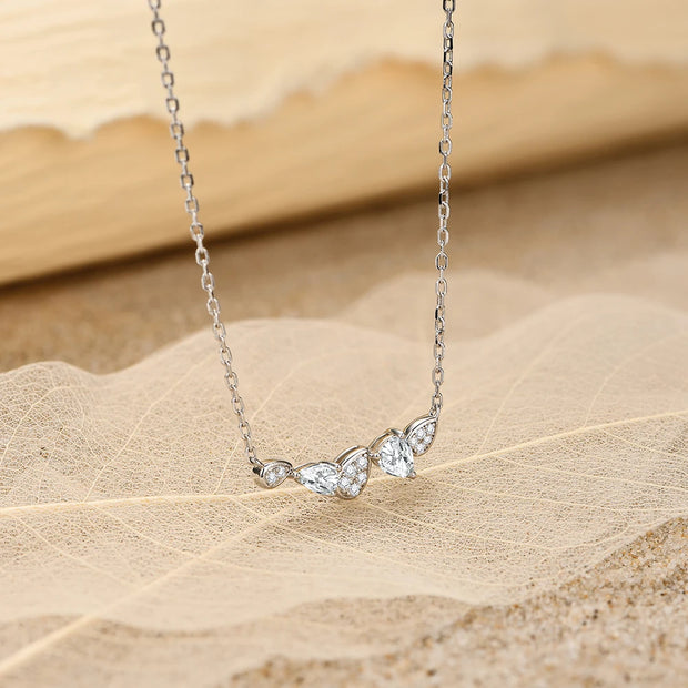 5*3-5*4 VVS1 Pear Cut Moissanite Pendant Necklace | S925.