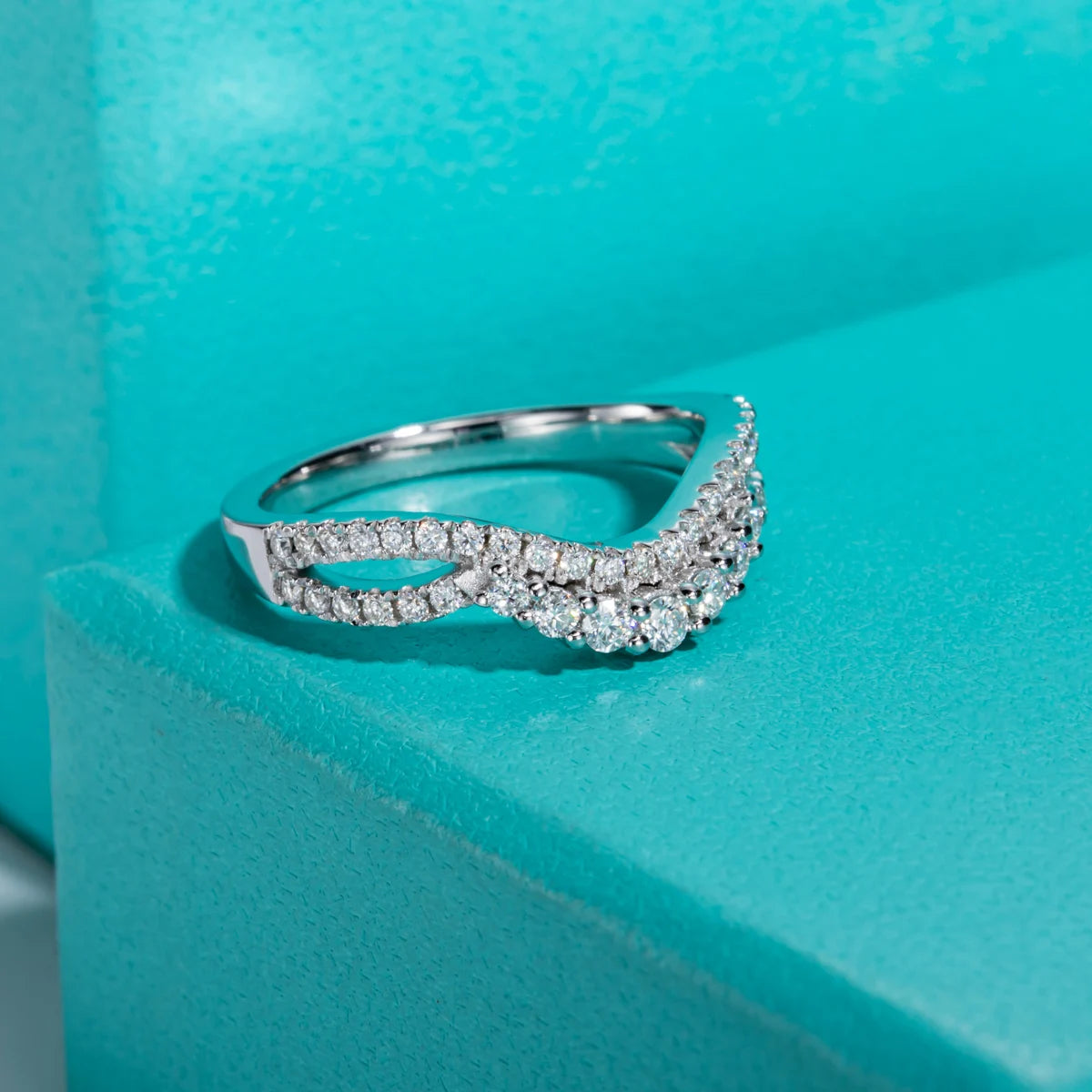 2.5 MM D Color Moissanite Wedding Eternity Band