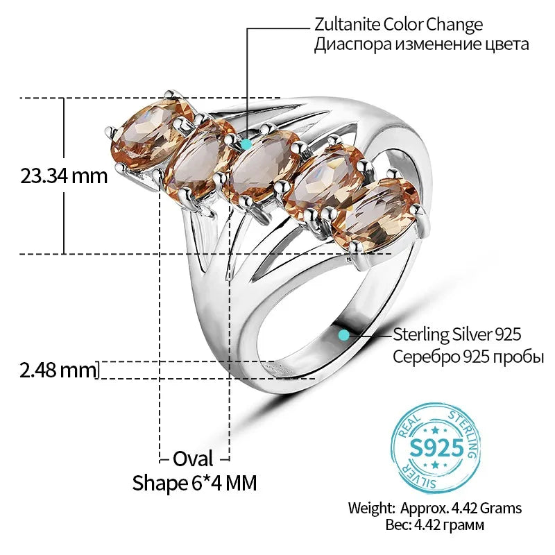 VVS 1 Lab Grown Oval Shaped Diaspore Ring | S925.
