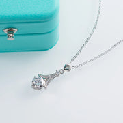 1ct D Color Moissanite Pendant Necklace.