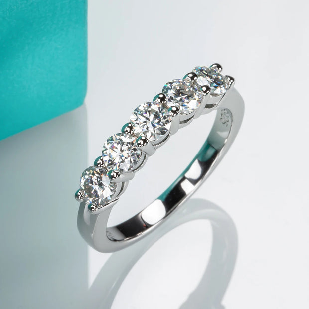 GK Moissanites 4mm Moissanite Wedding Band Ring