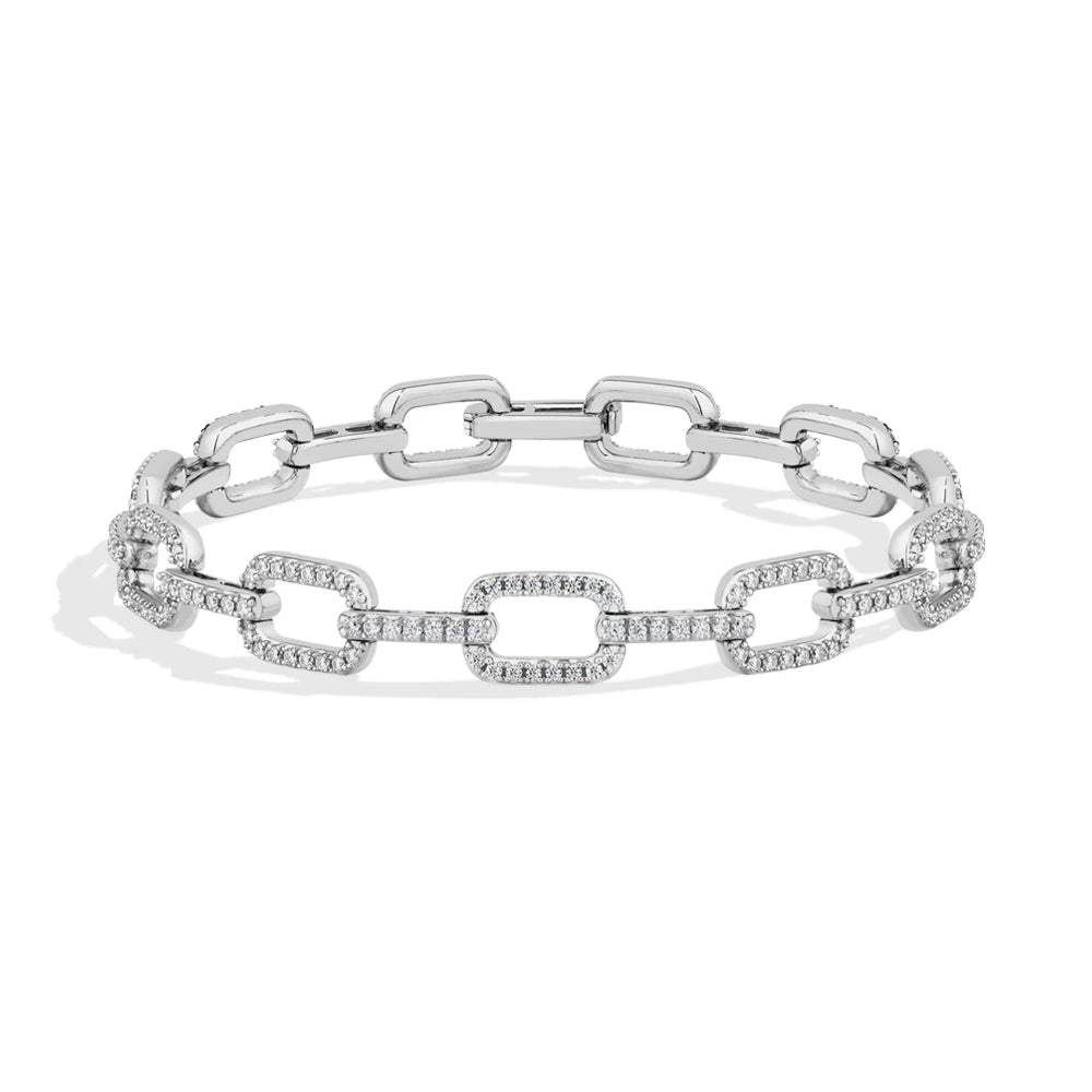 Fashion Hip Hop Moissanite Bangle Bracelet