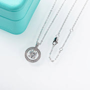 1 Carat D Color Moissanite Pendant Necklace | S925.