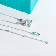 VVS1 D Color Cushion Cut Moissanite Pendant Necklace
