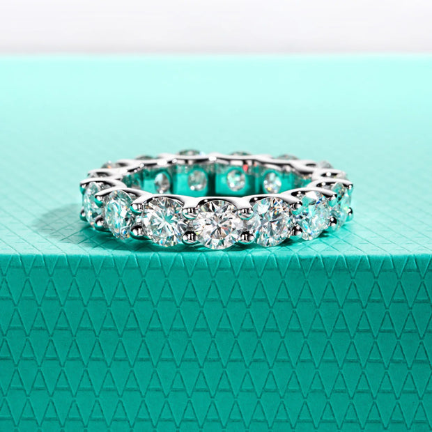 GK Moissanites 4.5mm D Color Moissanites Eternity Band Ring